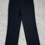 Style & Co  Petite Striped‎ Flat Front Straight Leg Trouser Pants Black 10P Photo 0