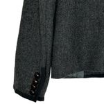 J.Crew  100% Wool Blazer Gray Tweed Jacket Black Trim Tailored Classic Size 6 Photo 7
