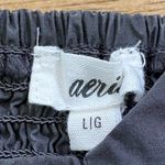 Aerie  Women’s Sz L Charcoal Gray‎ Woven Cap Sleeve Corset Top Photo 7