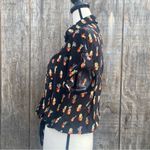 Love Note EUC Love Notes Size Medium Short Sleeve Button Down Cactus Blouse Cuffed Collar Photo 2