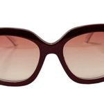 Bally Oversized Square Butterfly Sunglasses Bordeaux Red with case BY0020H Photo 3