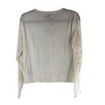 J Crew Pointelle Crewneck Knit Cardigan Cardigan Scalloped Trim Ivory L Size L Photo 2