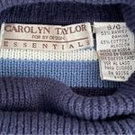 Carolyn Taylor Essential Stripes Blue White Cotton Long Sleeves Cozy Warm S Photo 8
