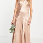 Topshop  Satin Maxi Dress in Blush Photo 3