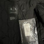 Armani Exchange NWT  Black Mesh Structured Belted Jacket Size Medium Photo 7