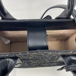 True Religion  Quilted Horseshoe Modern Tote Black Denim NEW w Tag Top Handle Photo 5