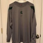 Nike Michigan State Spartans Gray Athletic Training Pullover Sweatshirt Photo 0