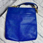 Michael Kors Royal Blue Leather Bag with Gold Details Photo 4