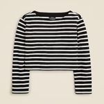 J.Crew  Cropped boatneck T-shirt in mariner cotton Photo 0