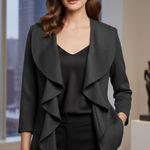 Calvin Klein  Charcoal Women's Blazer Photo 0
