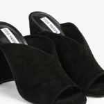 Steve Madden Vista black suede block heel mules women’s shoe size 10 Photo 0