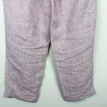 Poetry High Twist Linen Tapered Trouser Pale Pink Gingham Pant Lagenlook Size 6 Photo 8