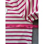 Talbots Pink Cream Striped Mock Neck Long Sleeve Top Heart Patch Eyelet Trim LP Photo 9