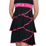 Taboo Vintage 90s Black & Pink Ruffle Dress Photo 0
