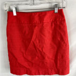 Loft Ann Taylor  Texture Coral Pink Orange Skirt Size 0P Photo 4