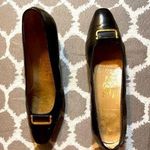 Salvatore Ferragamo  Black Leather Vintage  Women's Shoes made in Italy classic Photo 0