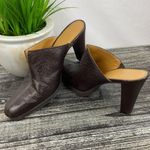 Unisa  Sultana Brown Leather Mule Heel Clog Shoe 7 Photo 1