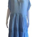Gibsonlook V-Neck Mid Length Light Blue Women's Dress XL Photo 0