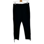 Rag and Bone  Simone Black Lace‎ Up Ankle Crop Stretch Pants Size 10 Photo 2