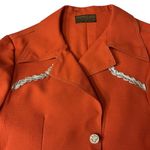 Vintage 70s Burnt Orange Blazer Jacket Dagger Collar Embellishments Formal Size XL Photo 6