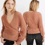 Madewell  Balloon Sleeve Wrap Sweater in Burnished Blush Small Dainty Retro 90s Photo 1