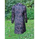 3/4 long jacquard structured VTG tapestry coat jacket 10 Signature Larry Levine Black Photo 6
