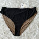 Good American WOMEN’S GOOD WAIST SHINE REVERSIBLE BOTTOM IN BLACK SIZE 7 Photo 0