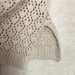 POL Cardigan Open Front Knit Cream with Black Ribbon Detail Sleeves Size Small Photo 3