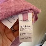 120% Lino linen rose button down blouse Pink Size M Photo 7