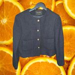 Massimo Dutti NWT  Wool Blend‎ Gold Button Blazer/Coat Small Photo 2