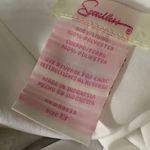 Speechless White Chiffon Deep V Neckline Lacey Overlay Midi Lined Dress 13 Photo 15