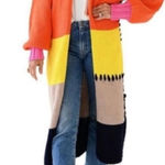 Kerri Rosenthal Alaina Duster Multicolor Cabin Stripe Pink Photo 0