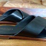 Cole Haan  Anica Black Leather Criss Cross Sandals Photo 0