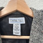 Y2k vintage lace trim rosette detail funky tie front tweed blazer Fairycore Gray Photo 2