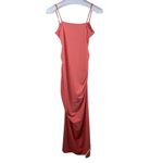 Susana Monaco NWT Revolve Size XL Tank Dress Peach Blush Ruched Slit Maxi Length Photo 1