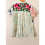 Desigual  XL Buttondown Short Sleeve Shirt Daisy Floral Mixed Print Fabrics Photo 4