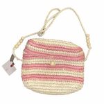 ZARA NWT Jute Striped Beaded Crossbody Bag Photo 0