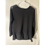 ZARA W&B Semi Sheer Black Textured High Low Top S No Care Tag Classic Preppy Photo 6