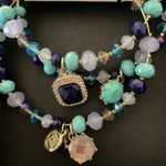 Dana Buchman  triple strand beaded and charm bracelet Photo 3