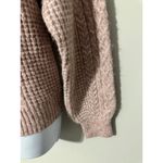 LC Lauren Conrad Lauren Conrad Cable Knit Sweater Pink Sparkle Crew Neck Long Sleeve Women's M Photo 3