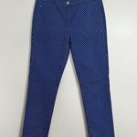 Michael Kors Michael By  NWOT Blue & White Polka Dot Ankle Pants Size 2 Photo 0