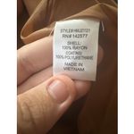 Haute Monde Women's Trench Coat Size Large Dark Brown Belted Faux Leather Photo 8