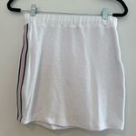 Revolve Tennis Club Drawstring White Terry Mini Skirt Sz XS Sporty Preppy Ribbon Photo 3