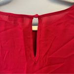 Zenobia Blouse Red Lace Crochet Sleeve w/ Keyhole Back Top Sz 3X EUC Photo 4