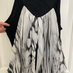 EUC Women’s white black beaded jewel neck loose layered tank blouse medium/large Photo 6