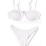 Ragstock White rubbed underwire bikini set Photo 0