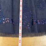 Old Navy  Women's Size 8 Navy Black Mesh Sequin Midi Skirt Low Waist NWT Photo 5