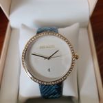Steve Madden Teal Snake Skin Watch with Rhinestone Photo 1
