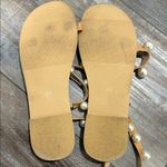 Anthropologie Giant pearl million dollar wrap around sandals wedding size 39 Photo 10