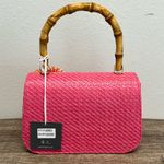 Haute Hippie | Pink Mini Bag w/ Bamboo Handle & Crossbody Chain Photo 4